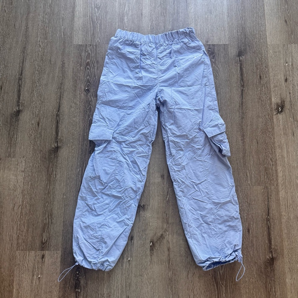 WILO The Label Light Blue Parachute Pants Relaxed Streetwear Dance Pants Size S - Picture 2 of 7